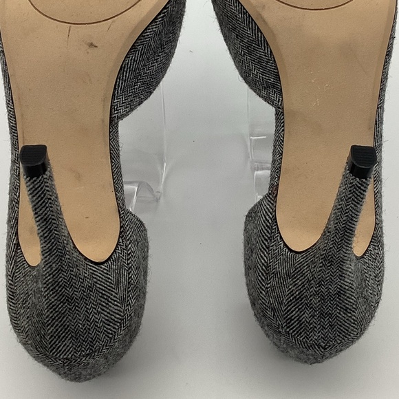 1727. Halogen Gray Herringbone Fabric Pointed Pumps NWOT Size 9 - Picture 8 of 8